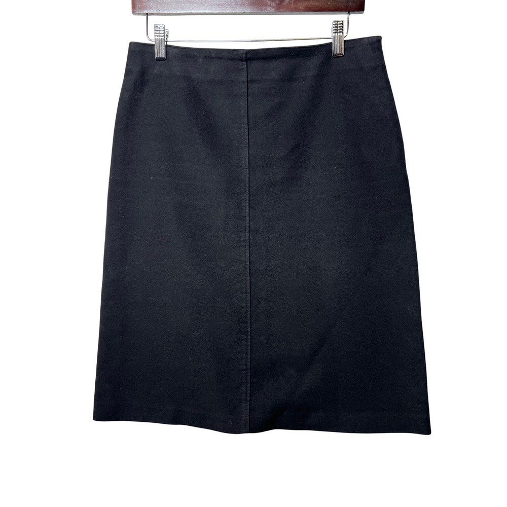 A.P.C. Womens Skirt A-Line Knee Length 40 Black Cotton Made in France Minimalist